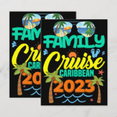 カリブ海クルーズ2023夏の家族バケーション 招待状 (正面/裏面)
