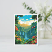 カリブ海コスタリカのビンテージ旅行 ポストカード (スタンド正面)