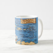 カリブ海地図マグ コーヒーマグカップ (正面右)