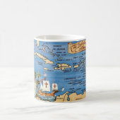 カリブ海地図マグ コーヒーマグカップ (中央)