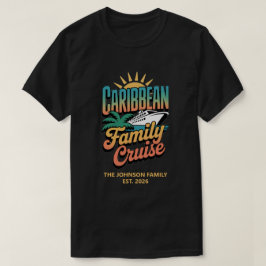 カリブ海家族クルーズ 個別名入り年 Tシャツ
