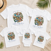 カリブ海家族再会イラストTシャツ Tシャツ
