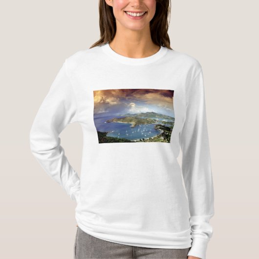 カリブ海、アンティグア島 Tシャツ (正面)