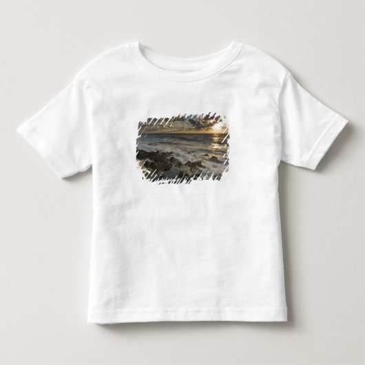カリブ海 ケイマン諸島 激しい波 2 トドラーTシャツ (正面)