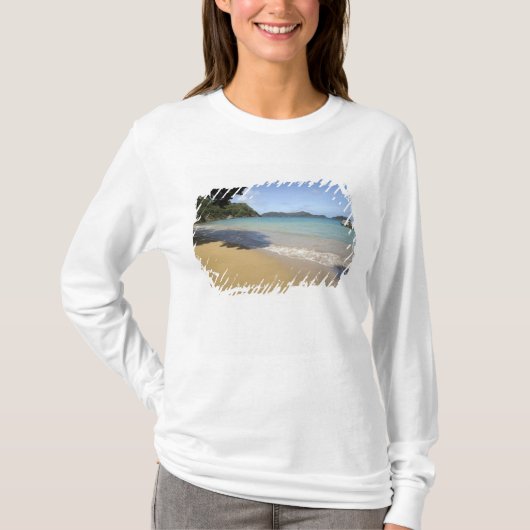カリブ海 - トバゴ - 大西洋に面したビーチ Tシャツ (正面)