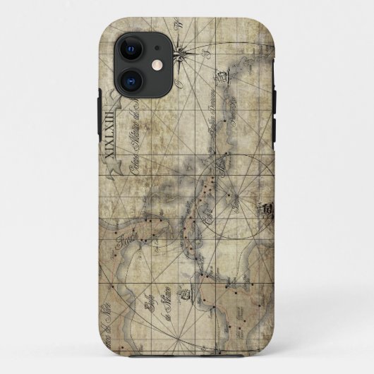 カリブ海 - 古地図 Case-Mate iPhoneケース (裏面)