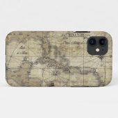 カリブ海 - 古地図 Case-Mate iPhoneケース (裏面(横))