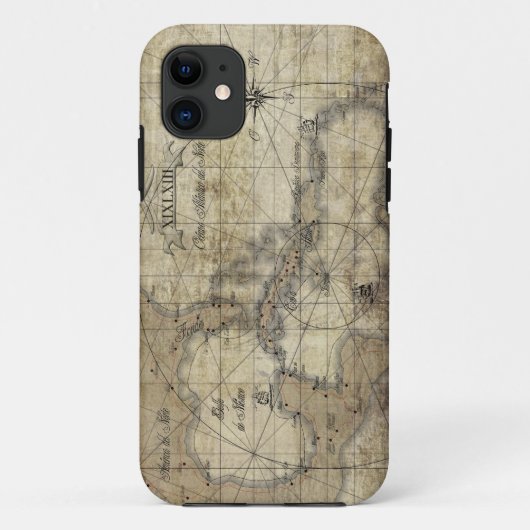 カリブ海 - 古地図 Case-Mate iPhoneケース (裏面)
