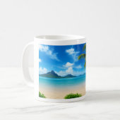 カリブ海 私の幸せな場所 コーヒーマグカップ (正面左)