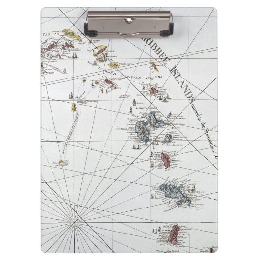 カリブ: 地図1775年 クリップボード (正面)