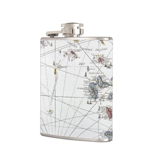 カリブ: 地図1775年 フラスク (左)