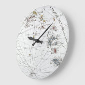 カリブ: 地図1775年 ラージ壁時計 (傾斜)