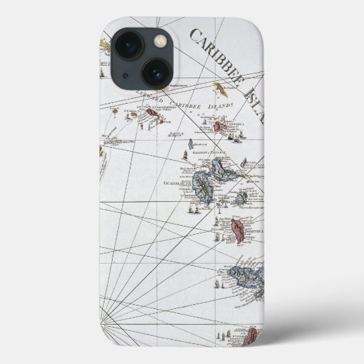 カリブ: 地図1775年 Case-Mate iPhoneケース (裏面)