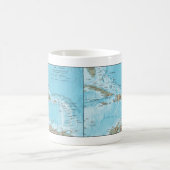 カリブ-米国のヴィンテージの地図 コーヒーマグカップ (中央)