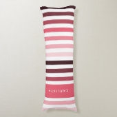 カリプソシンプルーストライプサンゴの名前の厚い ボディピロー (正面縦)