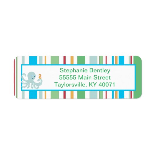 カリプソシークリーチャー差出人住所ラベル ラベル (正面)