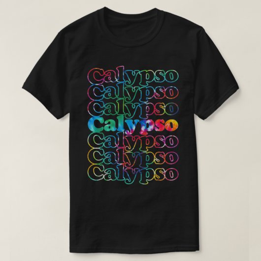 カリプソミュージック絞り染め1 Tシャツ (デザイン正面)