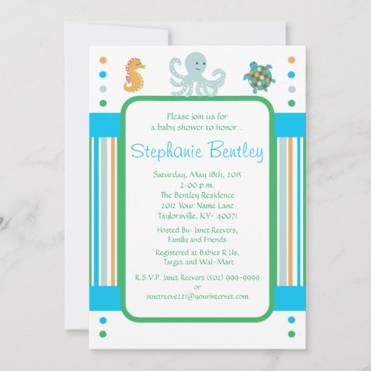 カリプソ5x7招待シークリーチャー 招待状 (正面)