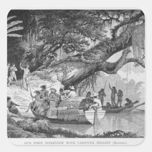 カリプナインディアンとの最初のインタビュー スクエアシール (正面)
