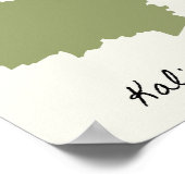 カリマンタンの地図 ポスター (角)