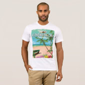 カリャコウ島の旅行ポスター Tシャツ (正面フル)