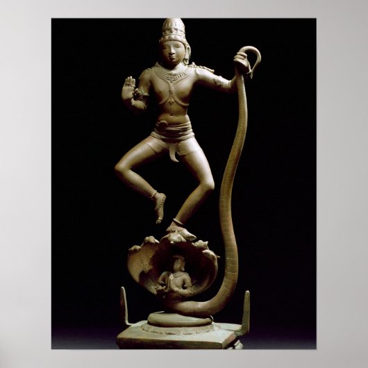 カリヤクリシュナ、チョラ、タミルナードゥ(ブロンズ) ポスター (正面)