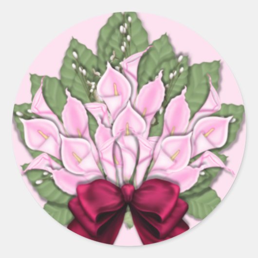 カリユリ結婚式用シール ラウンドシール (正面)