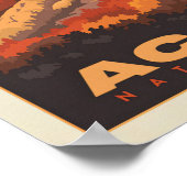 カリラックマウンテンアカディア国立公園、ミニマリスト ポスター (角)