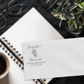 カリラビモダンワイルドフラワーデイジー差出人住所 ラバースタンプ