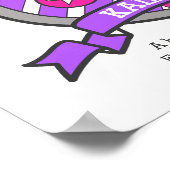 カリラ名前をカスタムするとはピンク色の紫色の文字K ポスター (角)