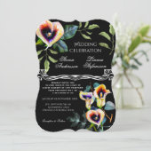 カリリリービクトリアンフローラブーケの花 招待状 (スタンド正面)