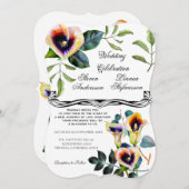 カリリリービクトリアンフローラブーケエレガントー 招待状 (正面/裏面)