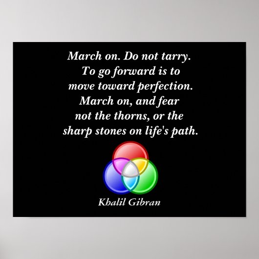 カリルジブラン引用文アートプリント ポスター (正面)