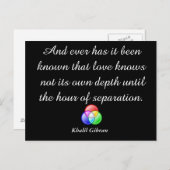 カリルジブラン – 引用文 ポストカード (正面/裏面)