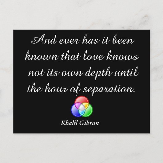 カリルジブラン – 引用文 ポストカード (正面)