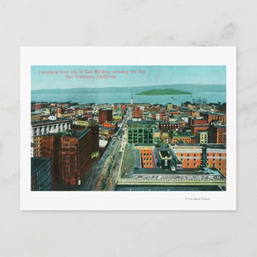 カリル・ビルから見た都市の空中写真 ポストカード (正面)