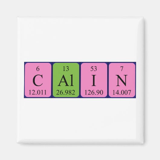 カリン周期表名磁石 マグネット (正面)