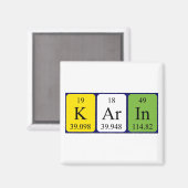 カリン周期表名磁石 マグネット (正面/裏面)