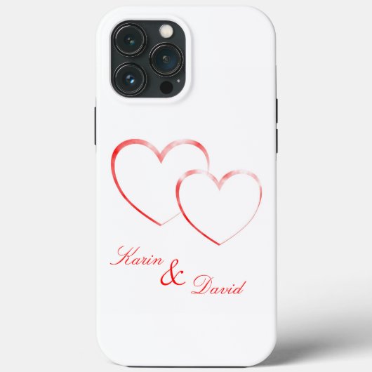 カリン&デービッド – ハート2人が恋カスタマイズしい – Case-Mate iPhoneケース (裏面)