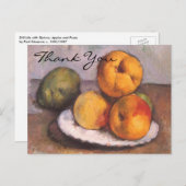 カリン、リンゴ、梨とセザンヌの静かな生活 ポストカード (正面/裏面)