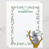 カリーコアラホワイトアイビーライン紙シート (正面/裏面)