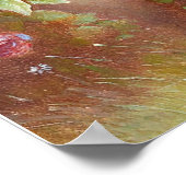 カリーシャ絵画ルトのダックスシャントの子犬とカエル ポスター (角)