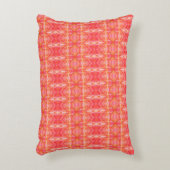 カリードープ模様ピンク&オレンジ – アクセント枕 アクセントクッション (正面(垂直))