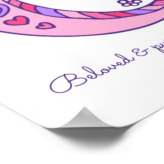 カリーナイニシャルCドードルハートアート名の意味 ポスター (角)