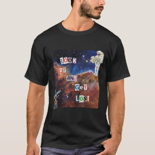 カリーナ星雲の中の宇宙の崖Jwstを見上げる Tシャツ