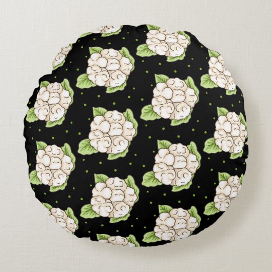 カリーフラワー ラウンドクッション (正面)