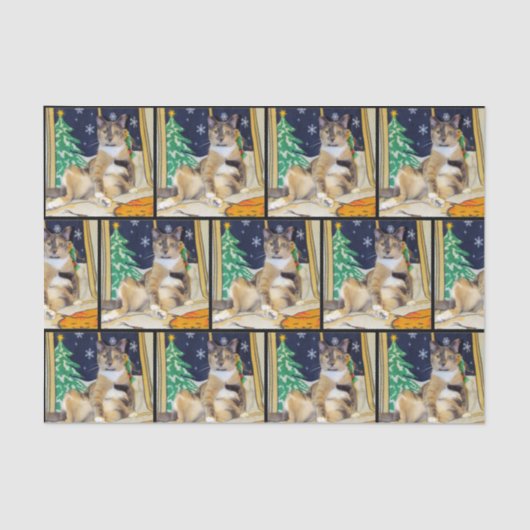 カリーマフィンのクリスマスのような女性 – ティッシュペーパー 薄葉紙 (正面)