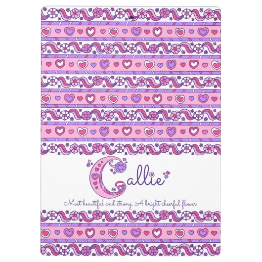 カリー名とはハートのクリップボードを意味 クリップボード (裏面)