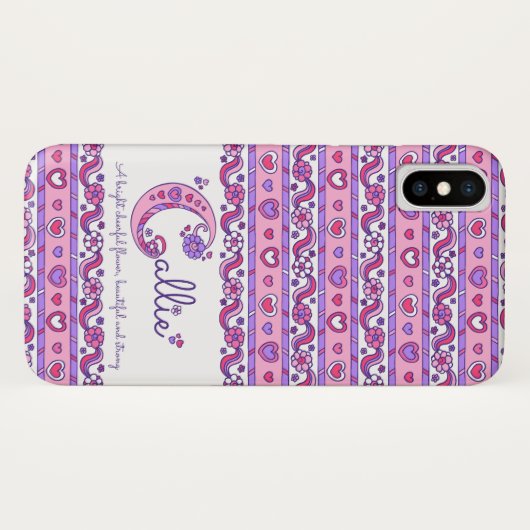 カリー名意味ハートdodles iphone Case-Mate iPhoneケース (裏面(横))