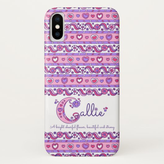 カリー名意味ハートdodles iphone Case-Mate iPhoneケース (裏面)